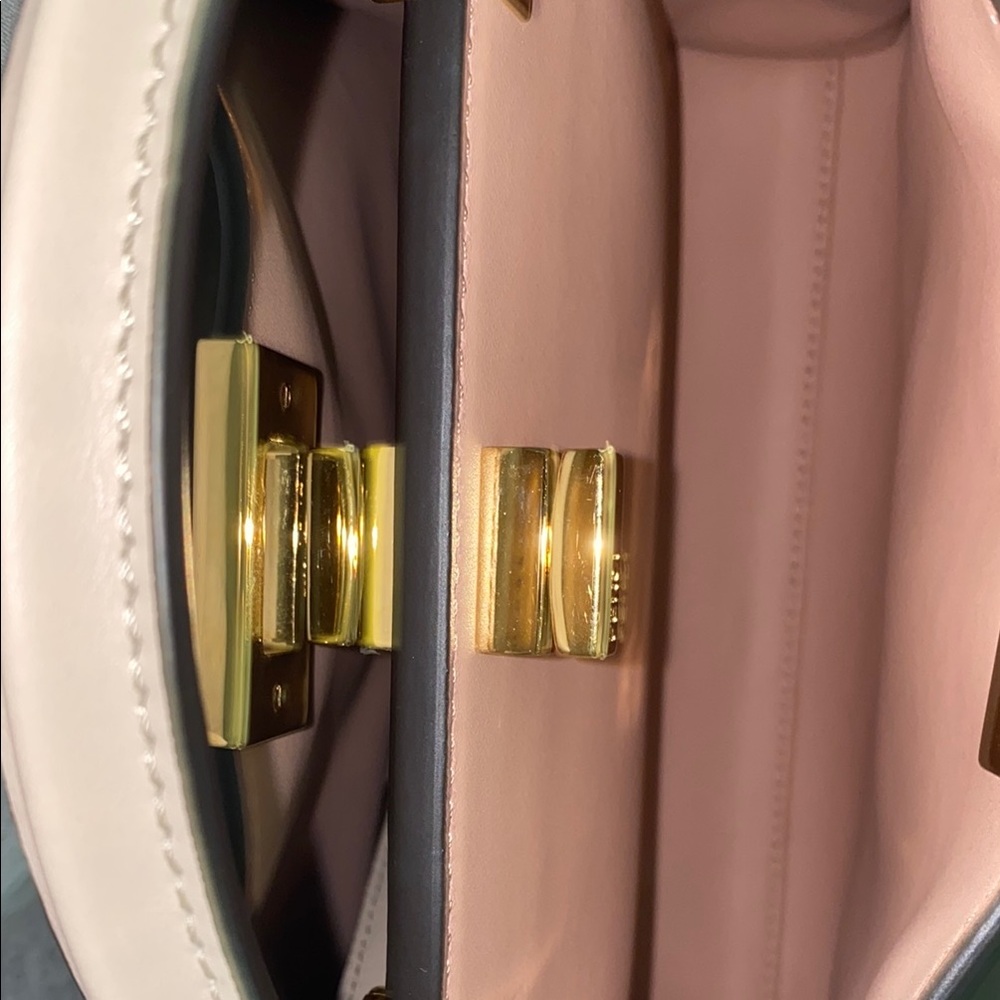Fendi Cream Peekaboo Camellia Leather Bag - Picture 6 of 6